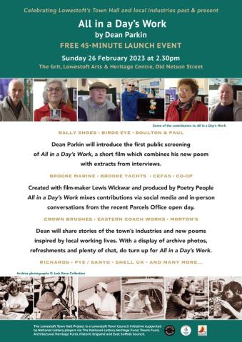 poster advertising 'All in a Day's Work'